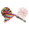 Elastic cotton bean bean hat with child scarf warm children chiffon flower hat fashion children's clothing girls hat