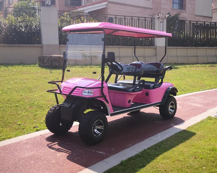 pink golf buggy