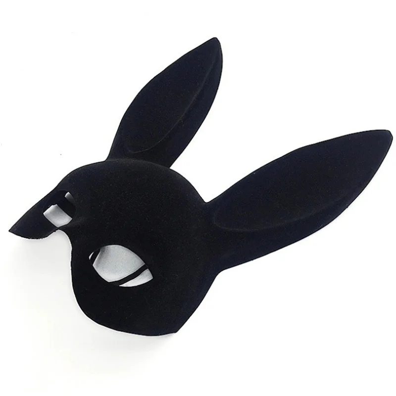 Party Rabbit Costume Funny Halloween Mask Black White Bunny Mask - Buy ...