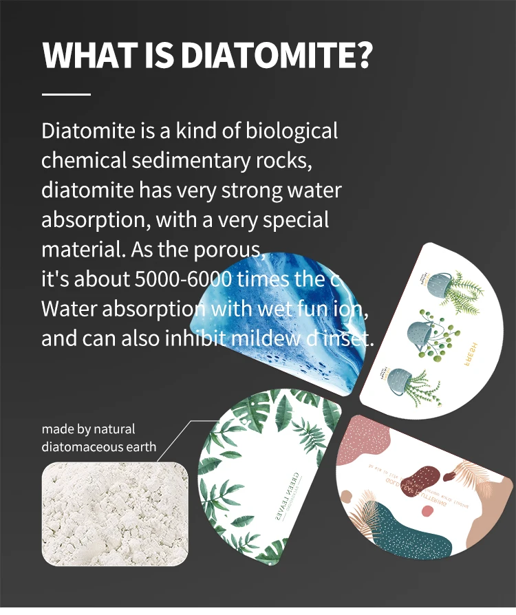 half round diatomite bath mat high-grade mat as a gift