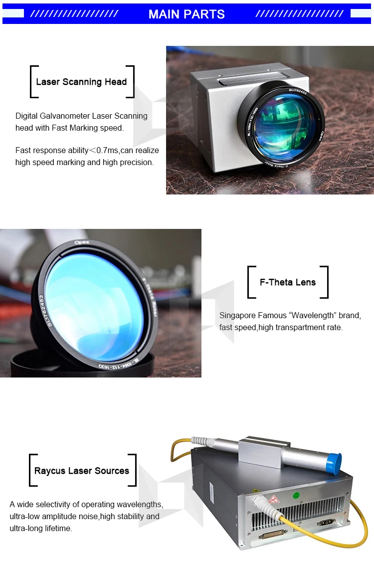 Metal Watches Camera Auto Parts Buckles Jewellery Button laser fiber marking machine 20w