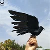 handmade hard body bird hot selling plastic natural owl pest deterrent with moving wings scare birds rodents pests away