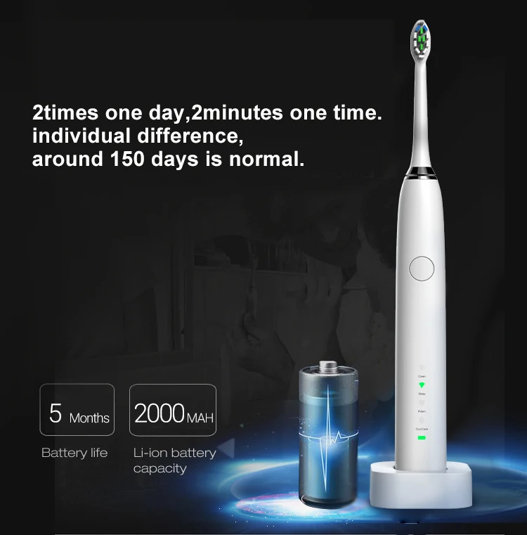 2020 Hanasco New Sonic Vibration Electric Toothbrush H6 Buy 2000mah