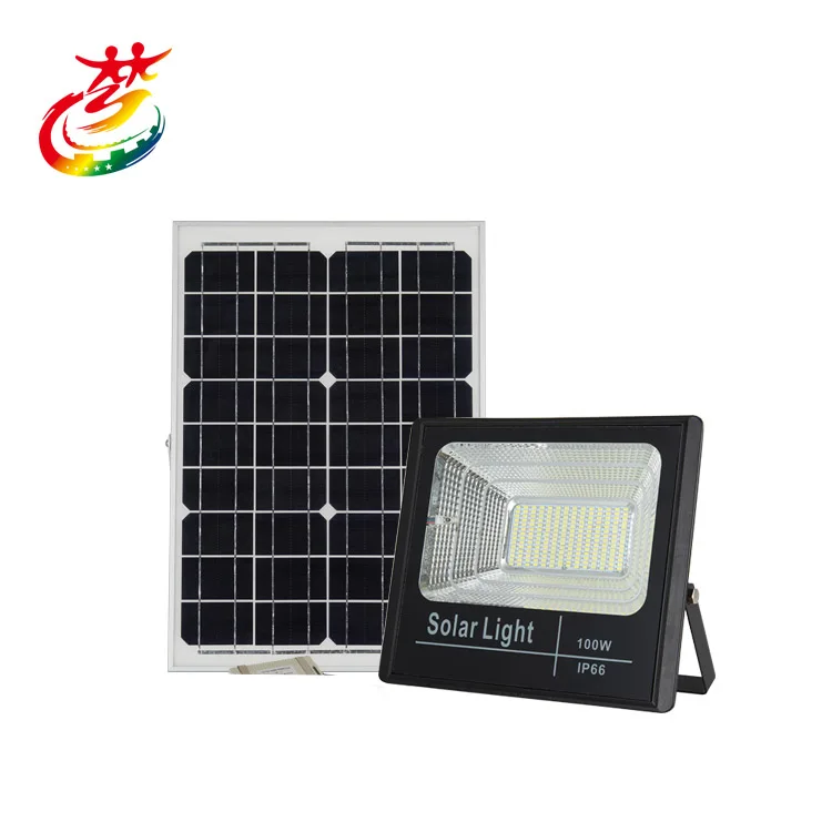 Solar Flood Lights Outdoor Spotlight  IP66 Waterproof with Remote Controller  Built-in Battery Solar Panel 25W 40W 60W 100W 200W