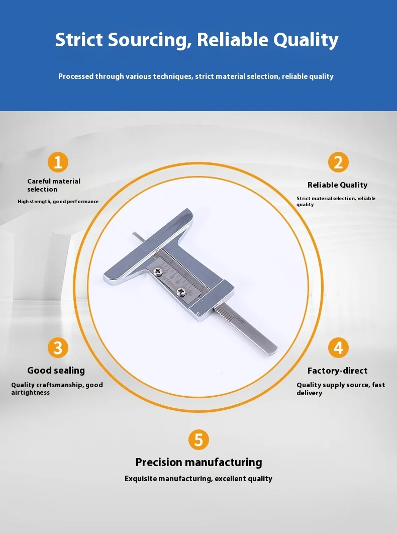 Everwinner RT-013A Stainless Steel Tire Tread Depth Gauge 30x10x10 Universal Fit Factory Price Repair Tool 1 Year Warranty Tire factory