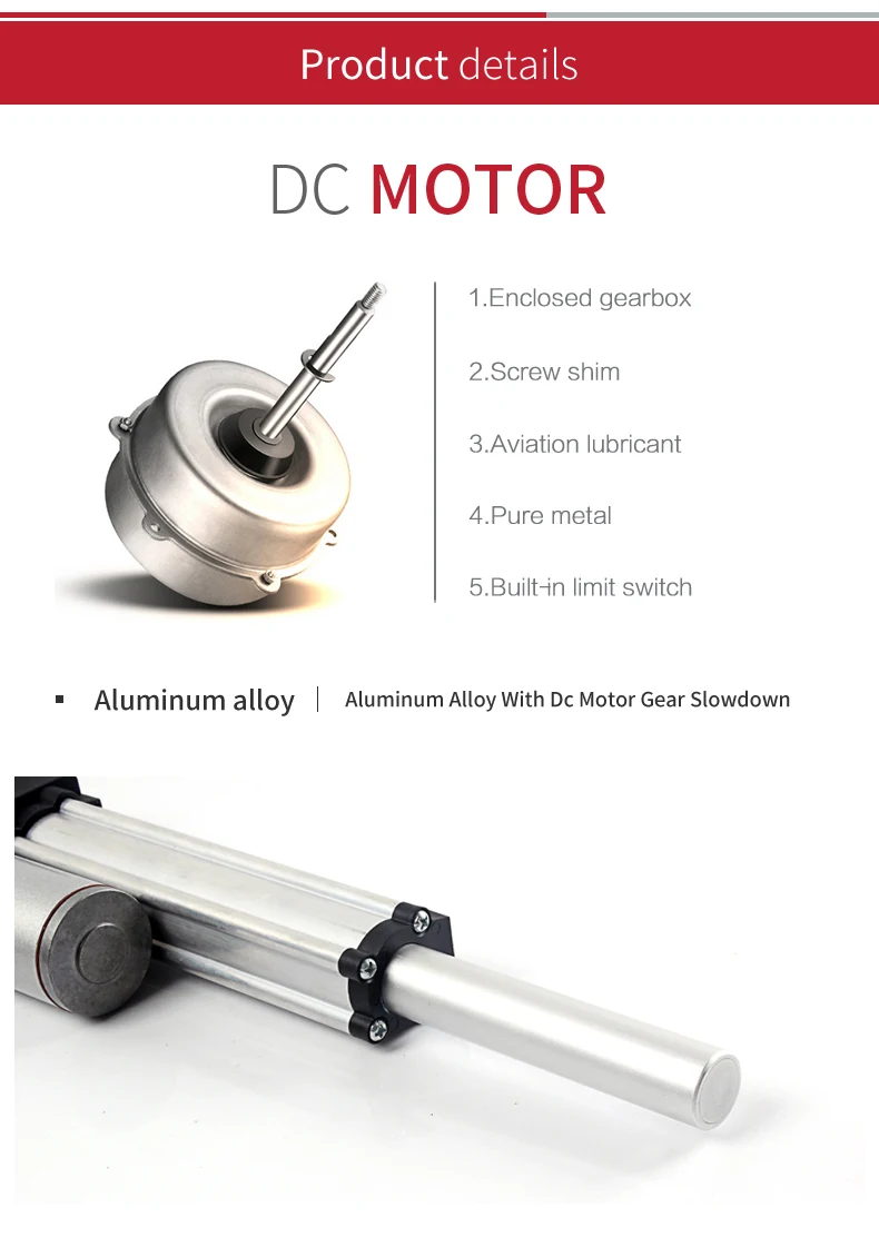 50mm Stroke 2200n Load 24v Linear Actuator With Low Noise Buy 50mm Stroke 2200n Load 24v