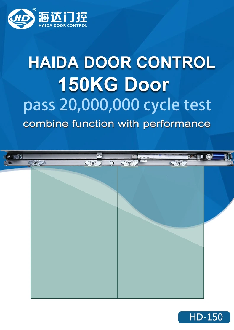 Automatic Sensor Glass Sliding Door System for Frameless Door or Frame Door HD-150