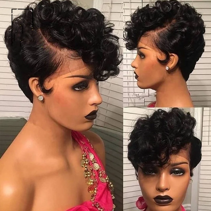 Pixie Short Curly Bob Wig Factory Vendor Black Women Raw Indian Virgin