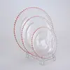 new design glass dinnerware set palm plates for wedding