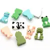 100pcs Cute Resin Horse Panda Rabbit Frog Dinosaur Flatback Cabochons Miniature Animals DIY Phone Case Hair Clip Decoration