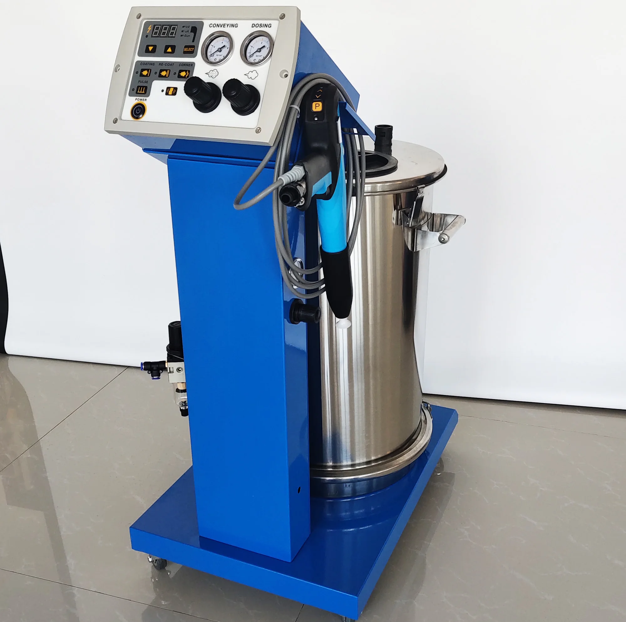 Wxk1 Electrostatic Pulse Powder Coating Machine With 45l Hopper Newest