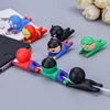 SIKAI Cartoon 3D Phone Accessories Superman Batman Iron Man Captain America Marvel Comics Silicone Protector Cable Animal Bite