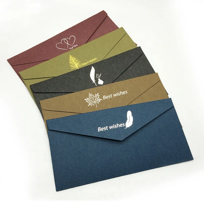 Custom Black Cardboard Recycled Envelope Hotel Key Card Envelopes With