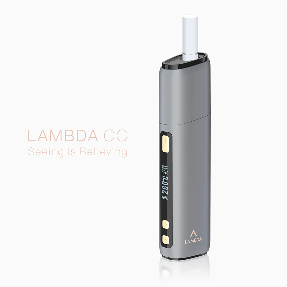 
2020 New Heat No Burn Device LAMBDA CC Heat Tobacco Not Burn Sticks Heating Dry Herb Electronic Cigarette Original Manufacturer 