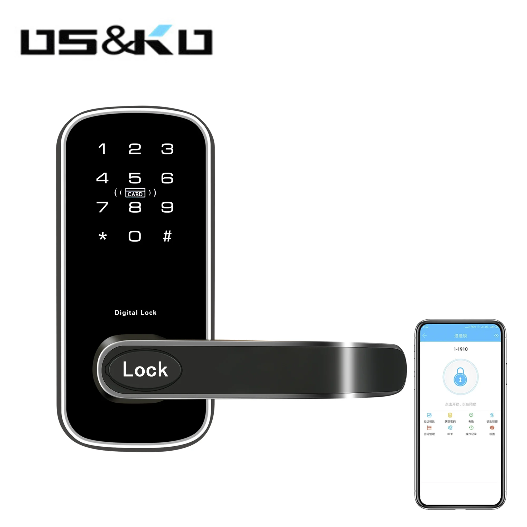 Easy Operation Ttlock App Single Latch Advanced Digital Electronic Lock