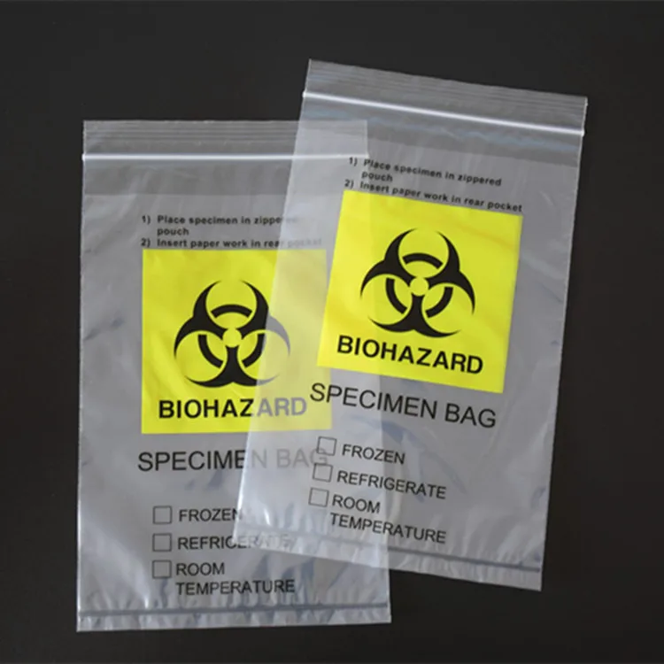 Plastic Pe Biohazard Specimen Transport Zip Lock Medical Specimen Bag ...