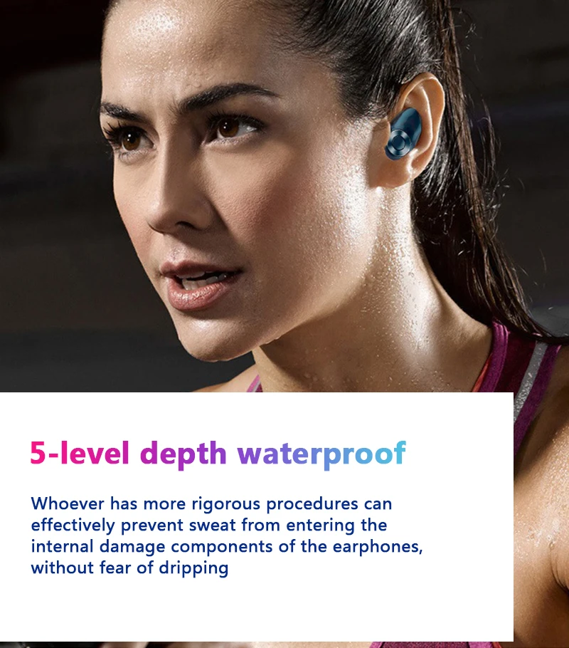 CTYPE Bluetooth headphone wireless 5.0 single-ear and binaural sports mini private model TWS new A6 - ANKUX.COM