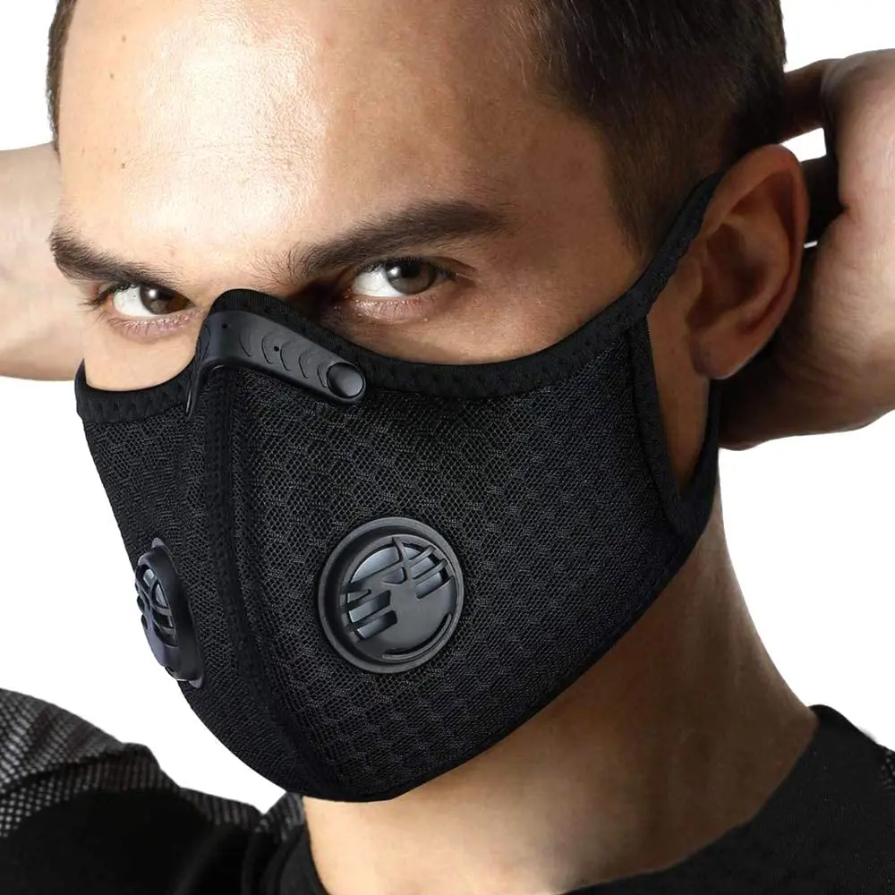 体育橡胶氯丁橡胶面具自行车面罩空气过滤式口罩