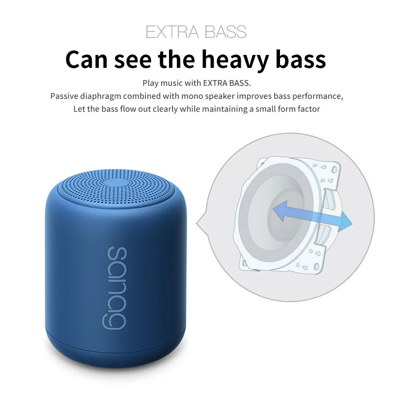 2020 new arrivals outdoor IPX5 waterproof portable subwoofer wireless bluetooth mini speaker - ANKUX.COM