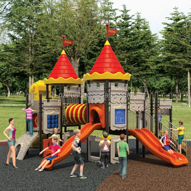 Kindergarten Plastic Swing Set Used Playground Slide For Sale Buy