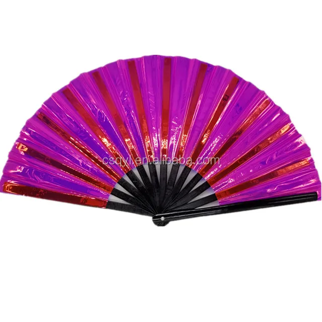 2021 Hot Selling Silver Custom Print Large Hand Fans For Dance Party ...