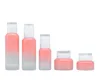 Wholesale Stock Product Luxury Pink Cosmetic 120ml Facial Toner Bottle 30ml 50ml Glass Cream Jar 40ml 100ml Lotion Pump Bottle