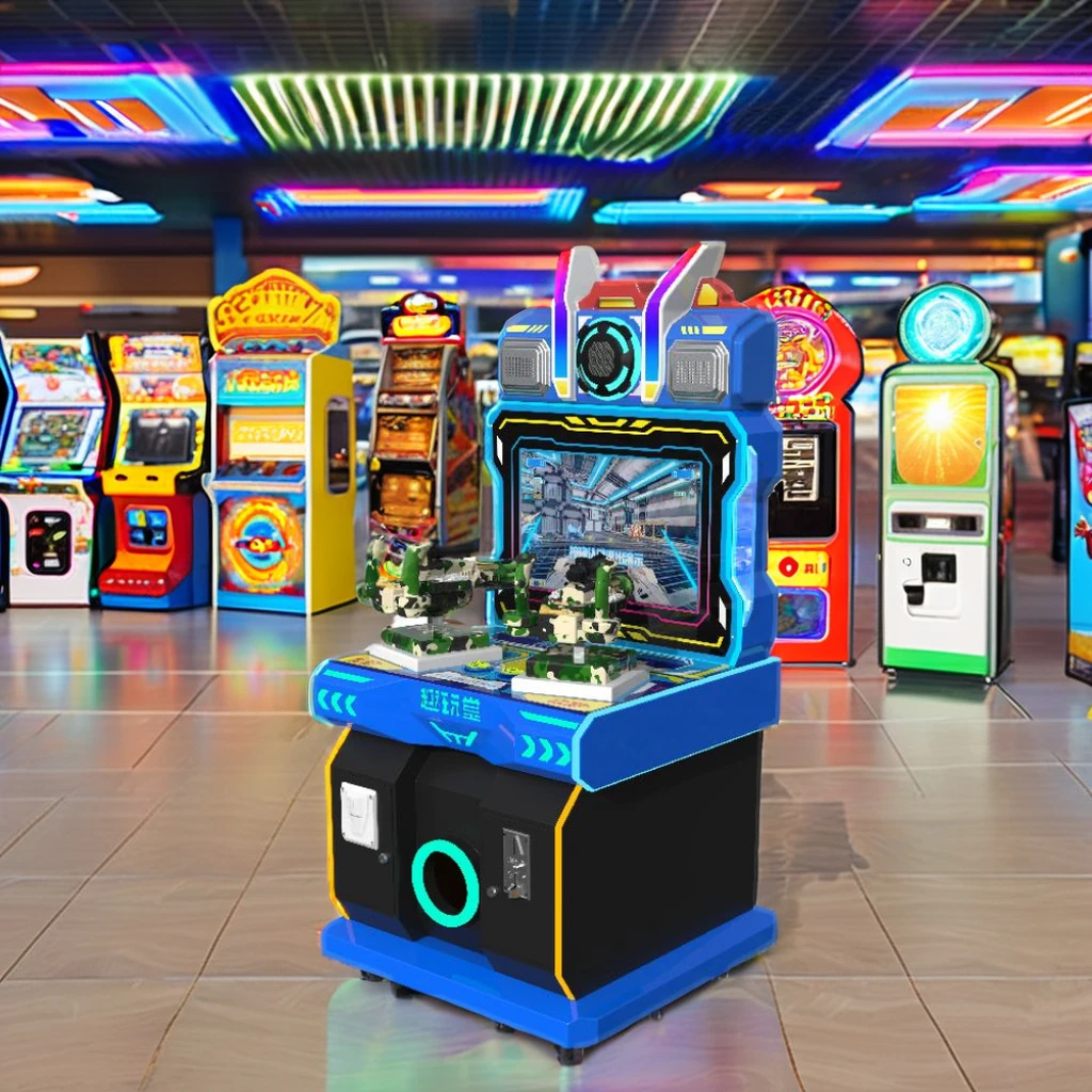 product raisefun whole sales factory price 22 inch two guns shooting machine arcade coin operated machine for kids-5
