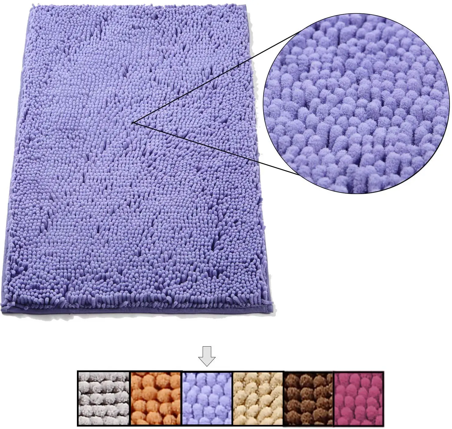 50x80cm Size Long Microfiber Chenille Bathroom Mat Bath Rug Sets Buy