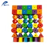 Brain development wooden lacing string toy 25mm Assorted Wooden Beads Mixed