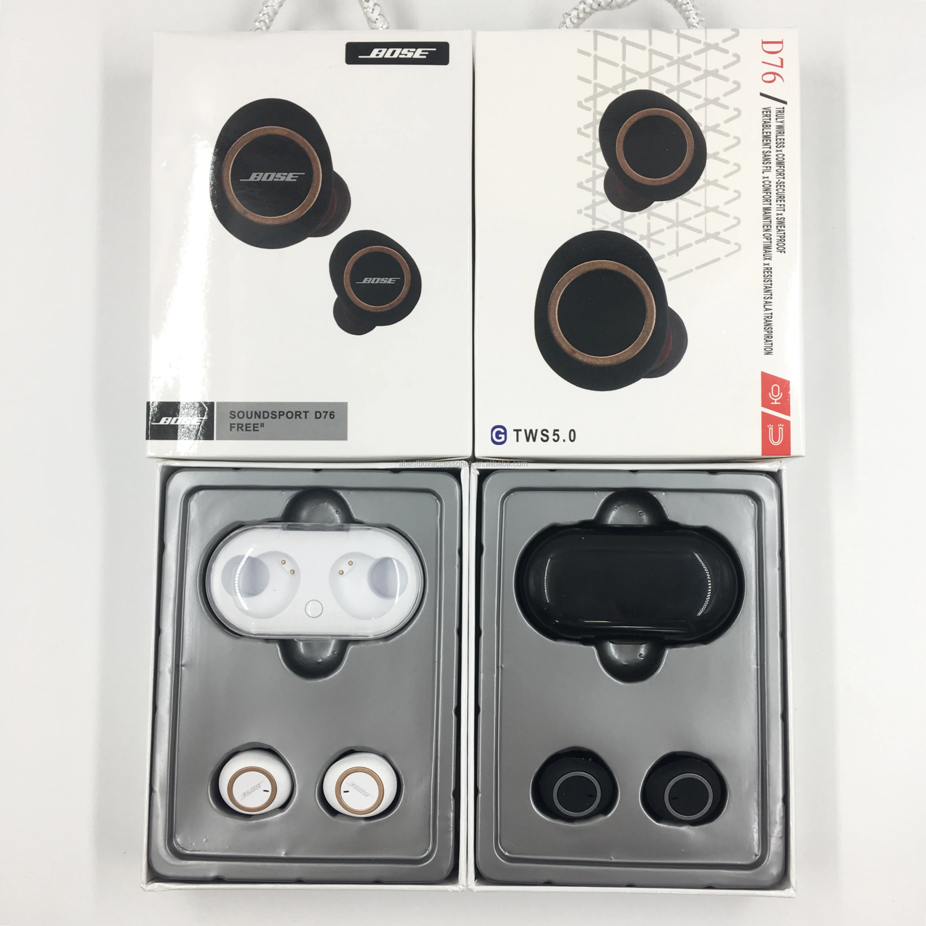 D76 TWS Bluetooth Earbuds Wireless Earphone Smart Touch Control Wireless Headset - ANKUX.COM