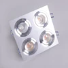 4 Head Compact Adjustable Grid Fixture Halogen Square Ceiling Down Light