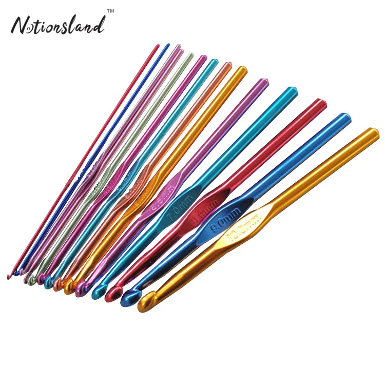Factory Wholesale Aluminum Crochet Hook Set Household Sewing Supplies