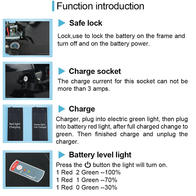 36v 10ah /13ah/15ah 17ah 20ah Deep Cycle Frog Ebike Akku 36v Lithium