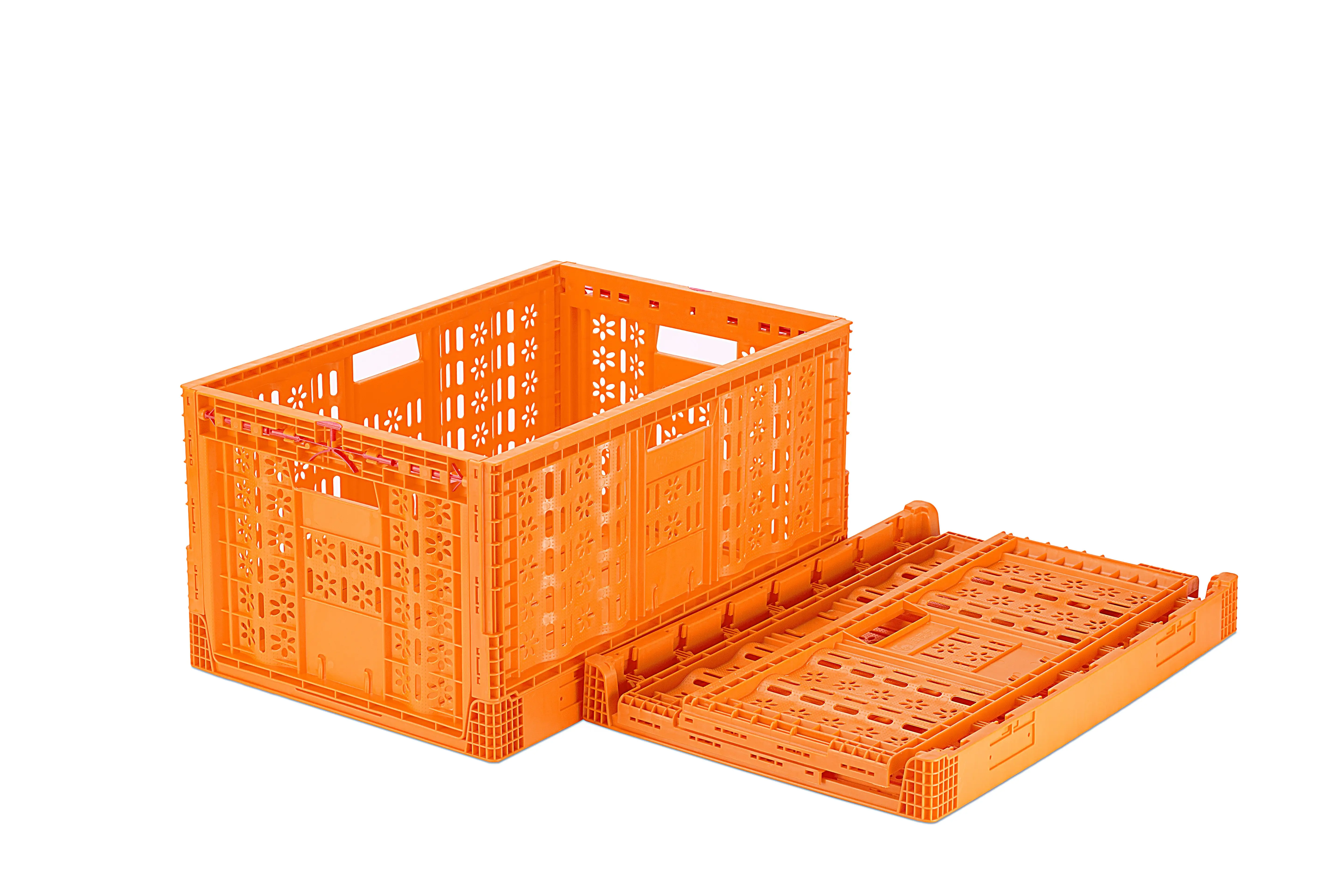 Collapsible Vegetable Plastic Basket Stackable Foldable Box Plastic