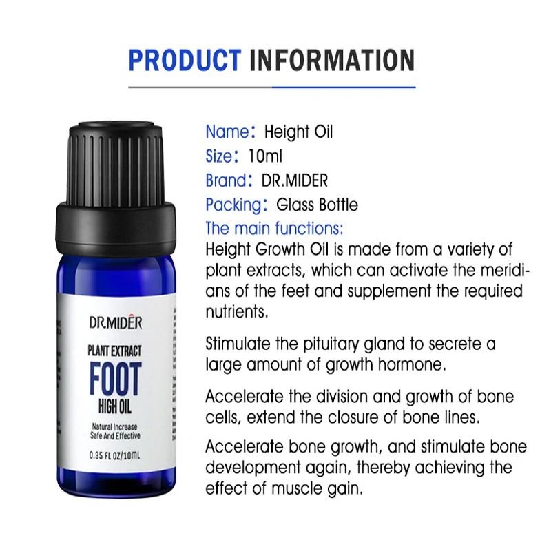 Help Grow Taller Foot Care Essential Oils Plant Extract Foot High Oil