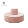 New design product hotel circular modern lobby velvet tufted upholstered round sofa