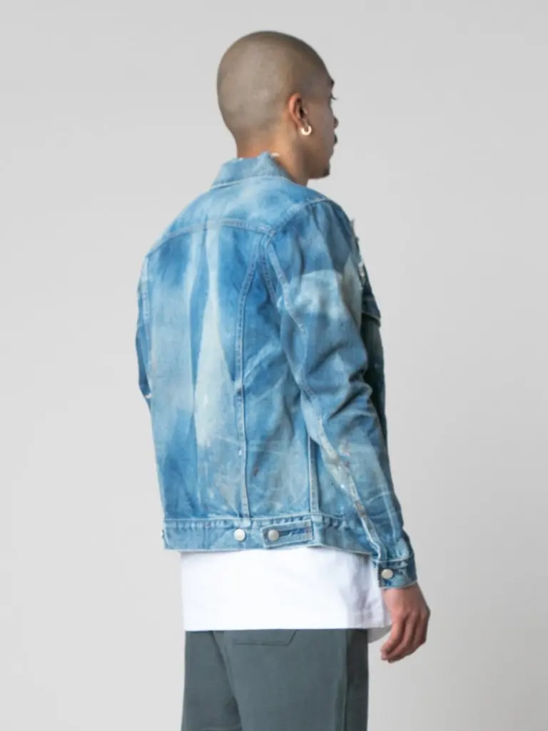 DiZNEW men fashion denim jacket ripped men denim jacket supplier