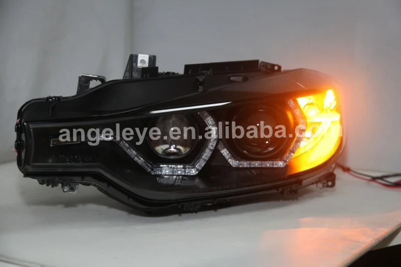 LED Angel Eyes Headlight For BMW F30 F35 318 320 325 328 330 335 2013-2015 Year SN For Original car halogen types
