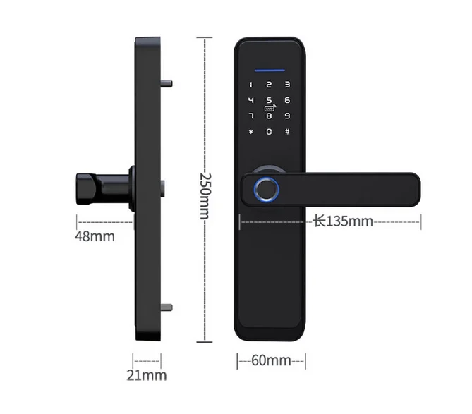 Smart lock Fingerprint Password NFC Bluetooth zigbee Unlock tuya tinylock ttlock App Control Smart Door Lock - ANKUX.COM