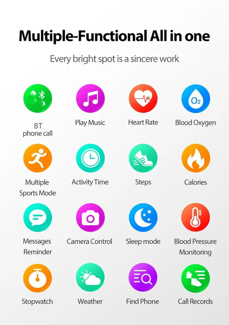 S1 Smartwatch Heart Rate Monitoring Waterproof BT Call music player wristband blood pressure blood oxygen Smart watch S1