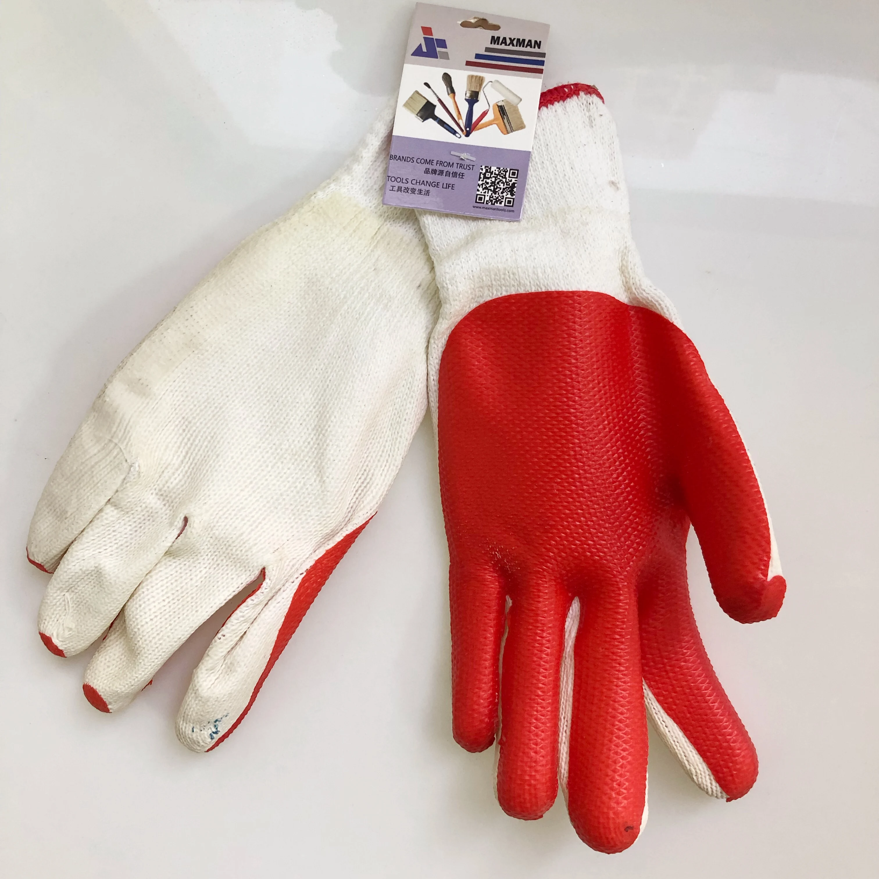 红色橡胶手套 100 克橡胶手套