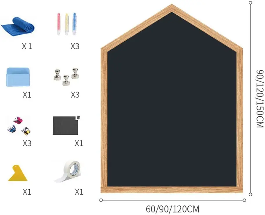 Lm Kids Self Adhesive Chalkboard Wall Sticker Black/grey/white