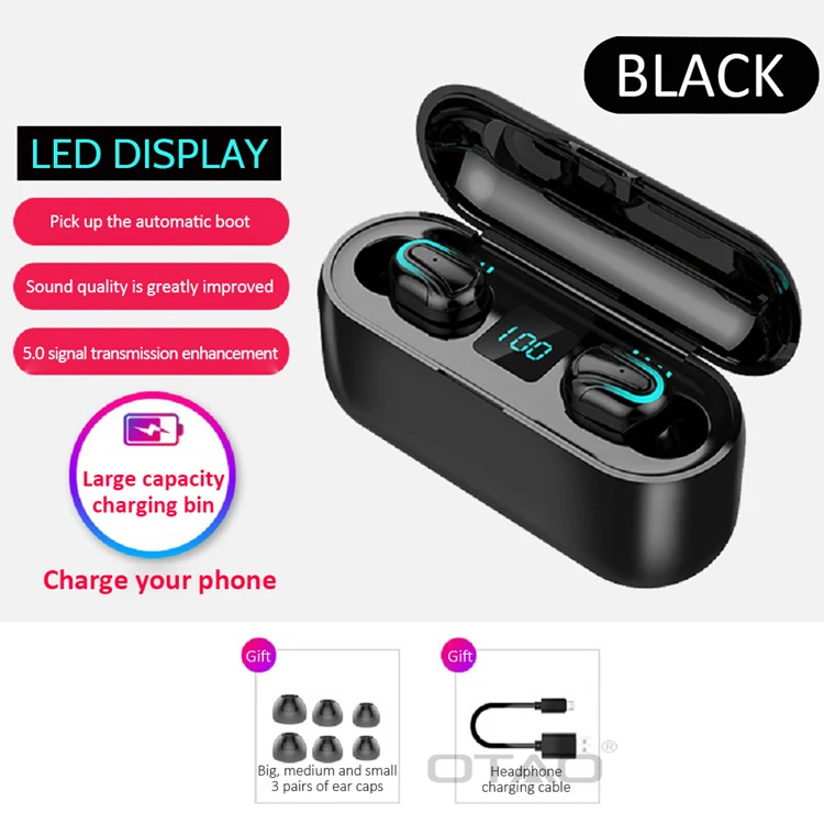 Tws Aviation Headset Earphone Bluetooth Wireless Earbuds Headphone In Ear Smartphone Ps4 Power Bank Microfone Custom Logo - ANKUX.COM