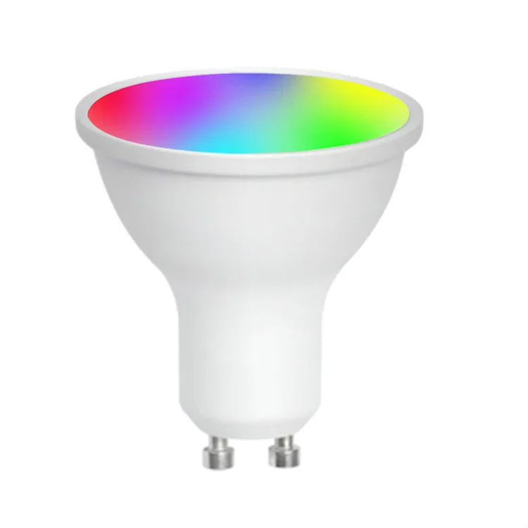 2020 Amazon hot sale wireless Wifi 5W GU10 Color Changeable LED remote Control music speaker smart Rgb Light Bulb