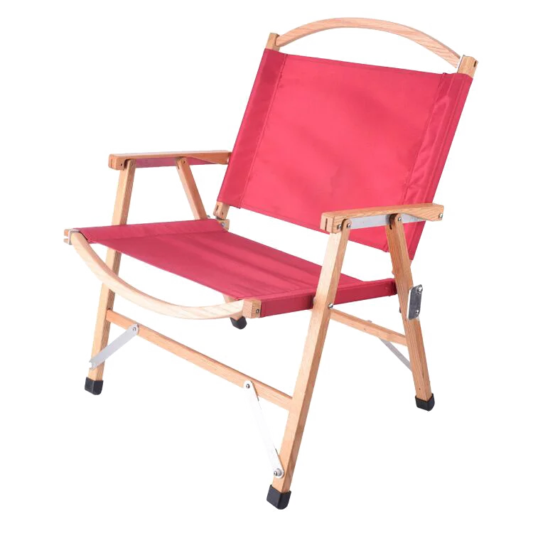 Folding Chair Outdoor Wooden Canvas Camping Chair,Portable Outside Furniture Beach Chair With