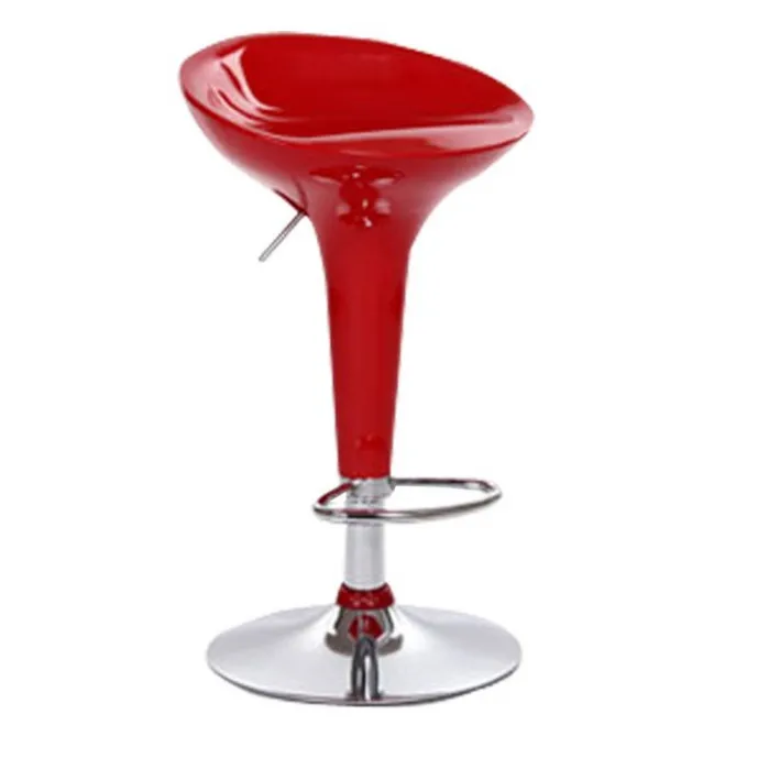 Modern Stainless Steel Orange Barstool Acrylic Seat Barstool He-2124 ...