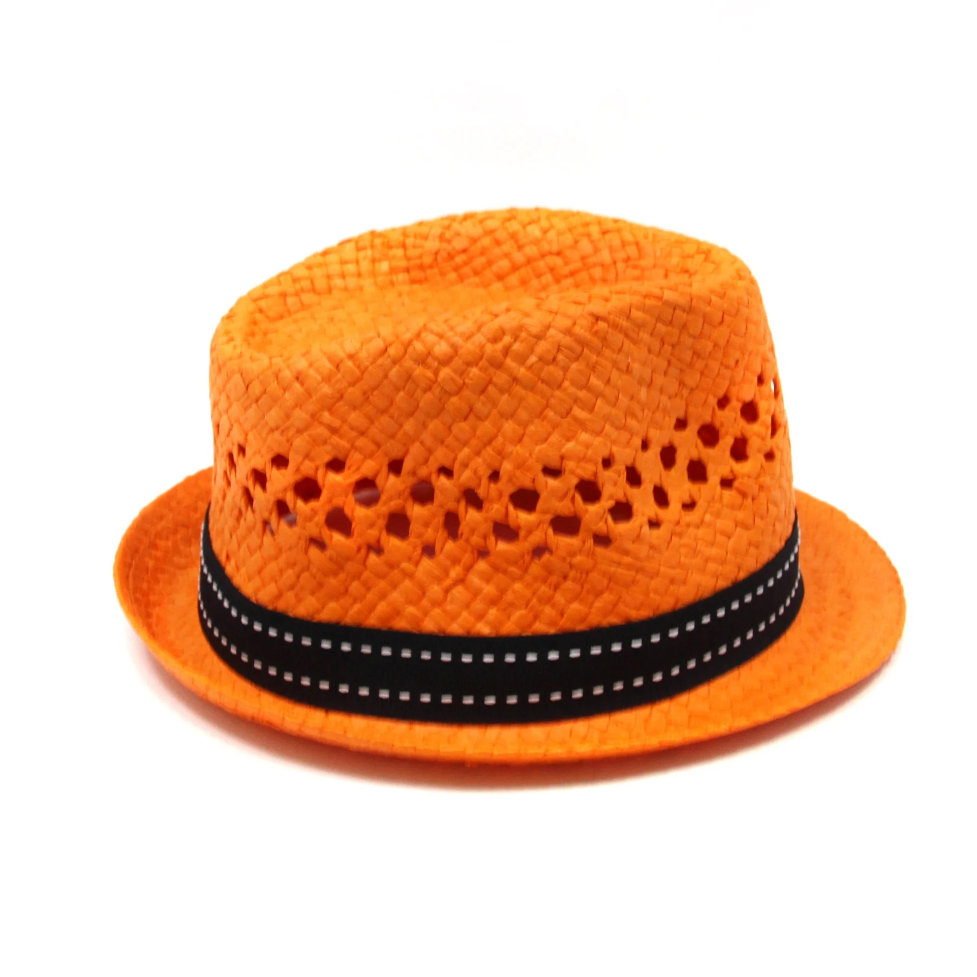 Hot Sale Fashion Wholesale Mens Orange Straw Fedora Hats Buy