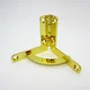 Factory supply zinc alloy shiny gold metal quadrant hinge for wooden boxes