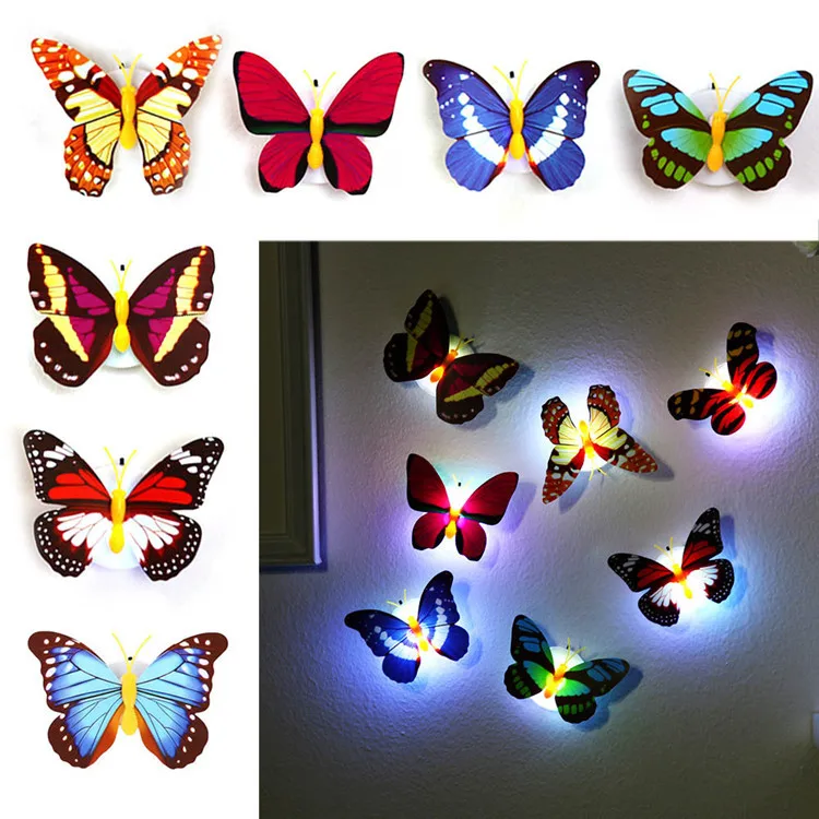 Fiber Optic Lamp LED Butterflies Night Light Butterfly Wedding Decoration 