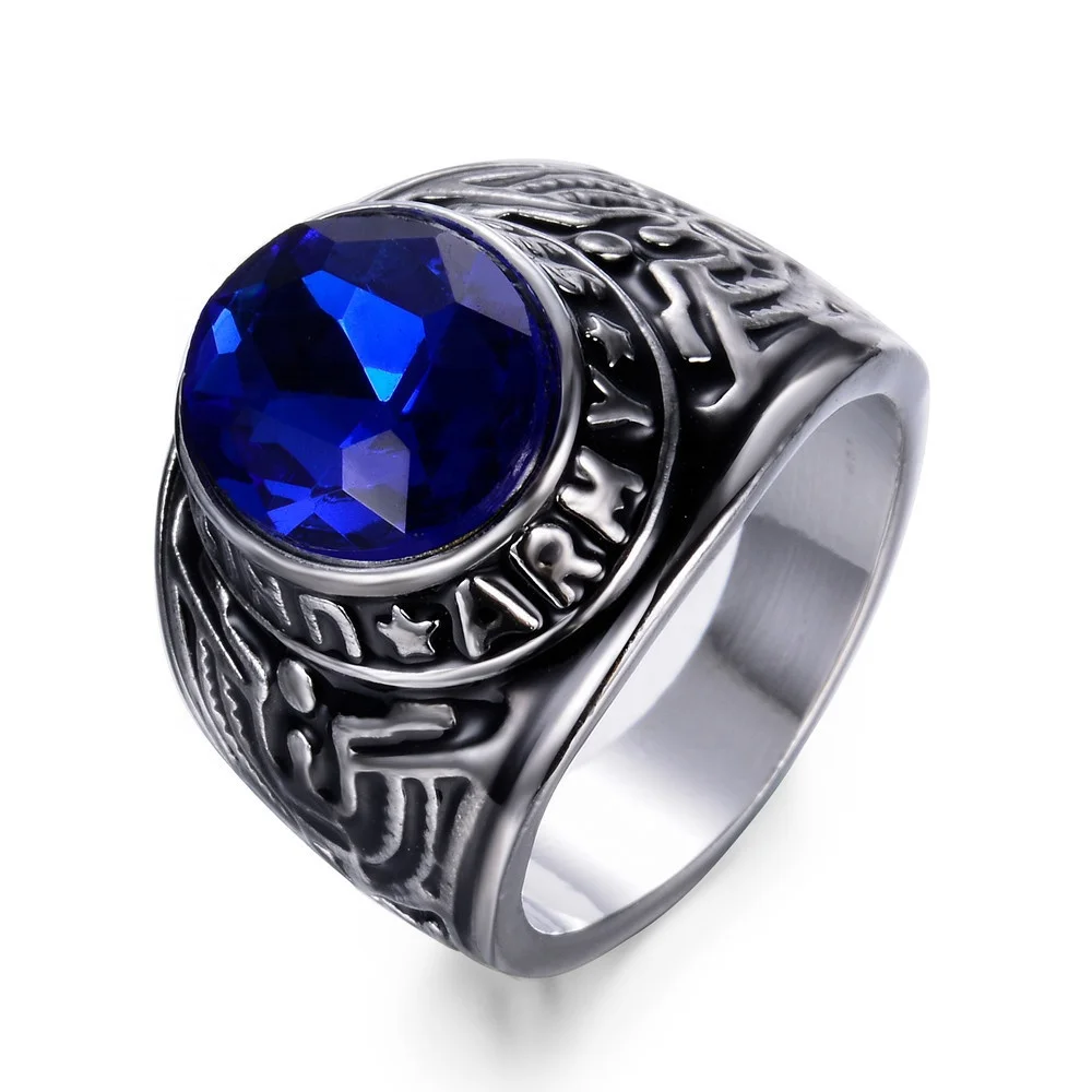 product-Vintage Style United State Army Signet MenS Mood Rings-BEYALY-img